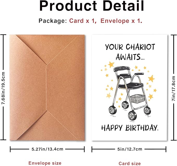 Funny Getting Older Birthday Card for Friends, Happy Birthday Card, Old Age Birthday Greeting Card, Crude Humor Gifts, Funny Birthday Card for Old Age