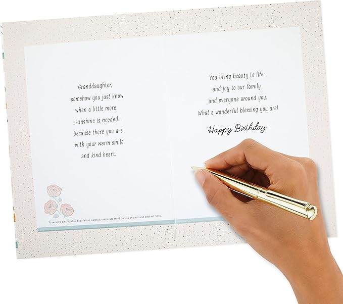 Hallmark Birthday Card for Granddaughter (Removable Heart Ornament)