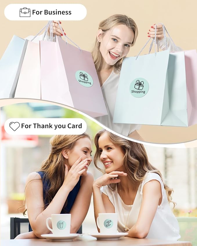 Phomemo Circle Thermal Label Compatible with M110/M100/M120/M150/M200/M220/M250 Label Maker, Sticker Round Thermal Label, 1.96" x 1.96"(50x50 mm), Black on Green