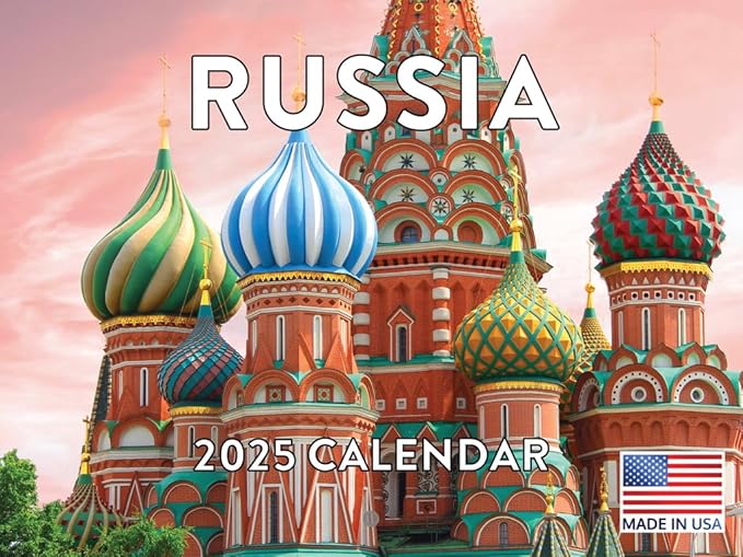 Russia Calendar 2025 Monthly Wall Calender 12 Month | American Made In The USA