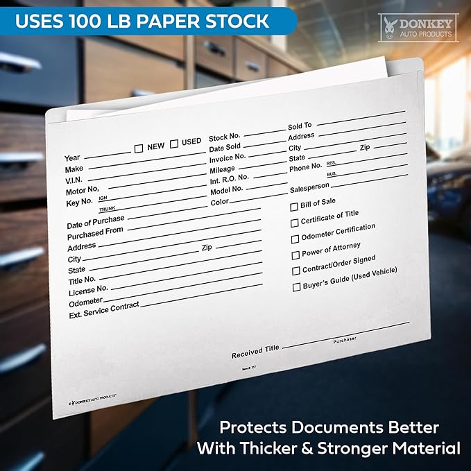 Heavy Duty Deal Jackets - White (9.375" x 11.75" with 0.5" Extension, 100 Count)