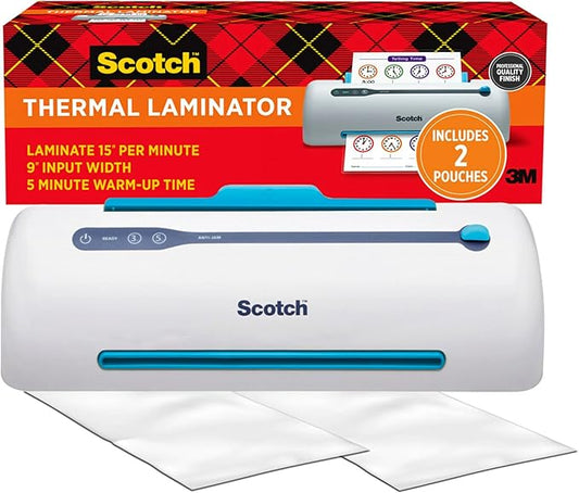 Scotch Brand PRO Thermal Laminator, Never Jam Technology Automatically Prevents Misfed Items,2 Roller System,9 inch (TL906)