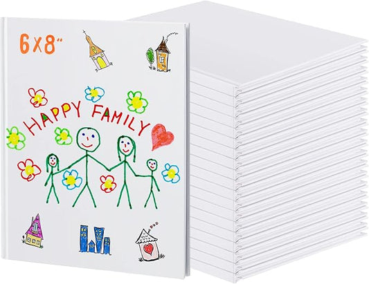 SATINIOR 20 Pcs Hardcover Blank Book for Kids to Write Stories 6 x 8 Inch Make Your Own Book Easter Craft Noteook Hardcover Sketchbooks Blank for Student Classroom Spring DIY Drawing and Writing