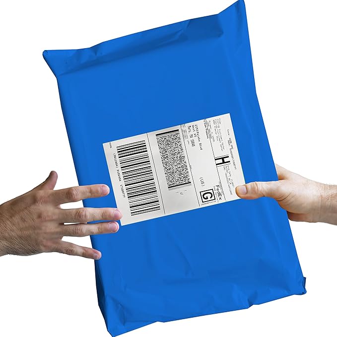 Colored Poly Mailers Pack of: Be creative with your packaging with Colored mailers (Blue, 14.5" x 19" pack of 500)