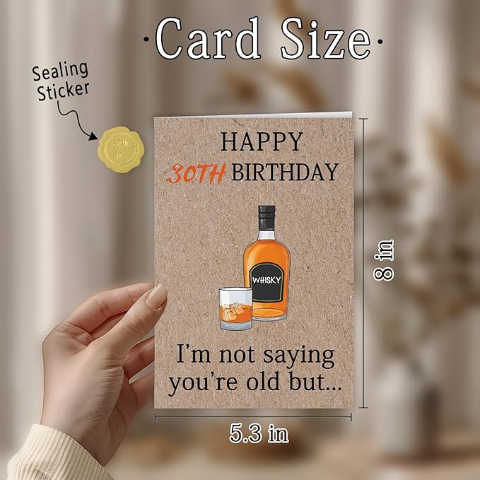 Funny 30th Birthday Gifts for Men Women, Happy 30th Birthday Decorations for Him Her, 30 Years Old Bday Decorations for Husband Wife