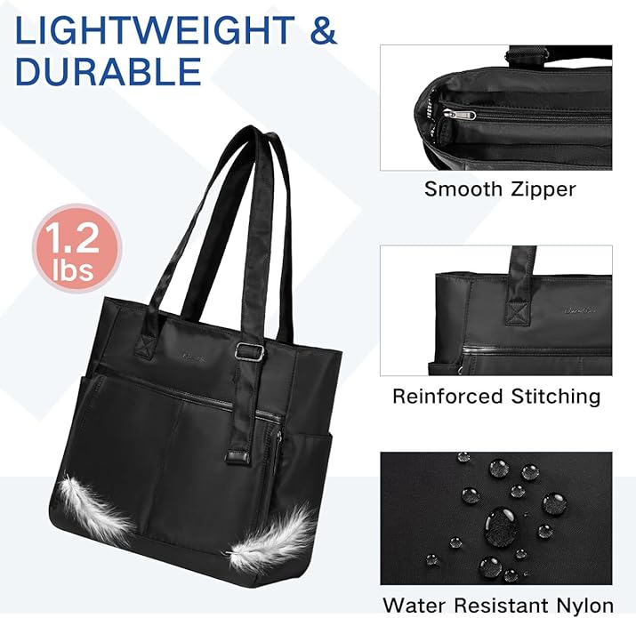 Chase Chic Laptop Bag for Women, Trendy Work Tote Bag Ladies 15.6 inch Computer Bag Fashion Business Handbag for Travel