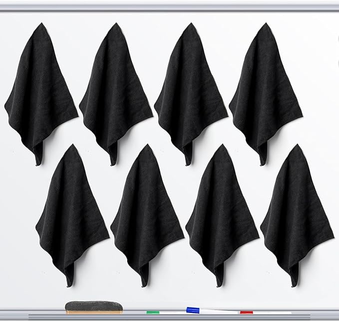 Ira Pollitt 8 Pieces Magnetic Cleaning Cloth Dry Erasers Microfiber Dry Erase Erasers Reusable Microfiber Cloth Eraser for White Boards, Multipurpose Cleaning Cloths for Office,School 12 x 12 inch
