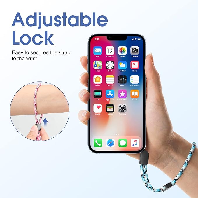 Hand Wrist Strap Lanyard, Adjustable Nylon Colorful for Mobile Phone, Camara, USB Flash Drive, ID Name Tag Badge