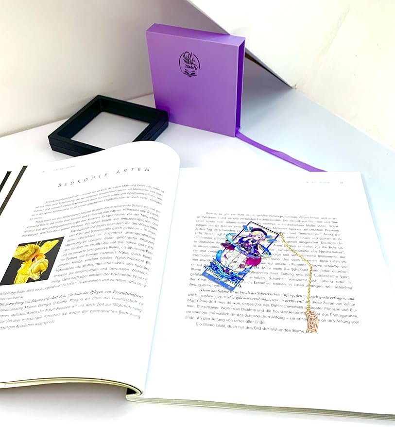 Genshin Impact Qiqi Metal Bookmark - Anime Figure Merch with 3D Display Box - Birthday Gifts for Fans Friends Gamer Book Lovers - Zllada