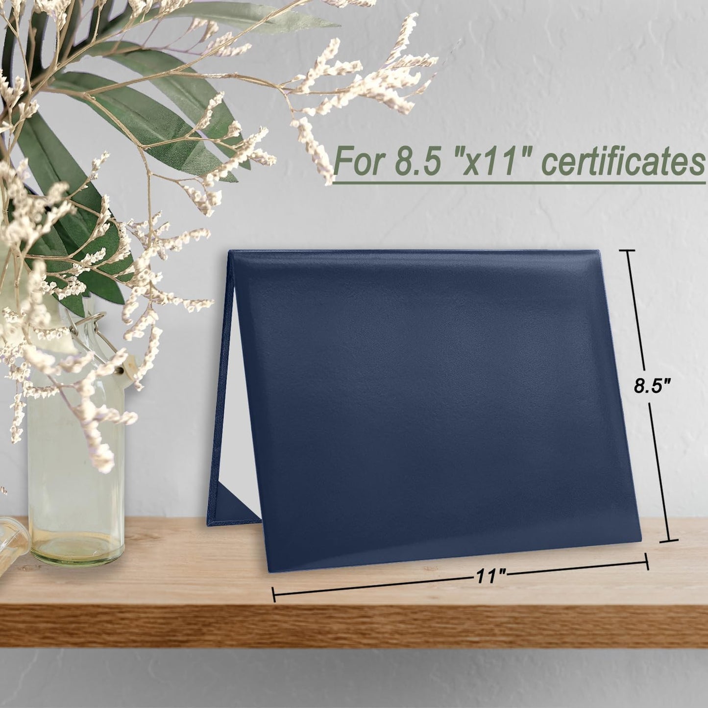 Certificate Holders 8.5"x11" Graduation Diploma Cover Document Leather Folders,Navy Blue-20 Pack