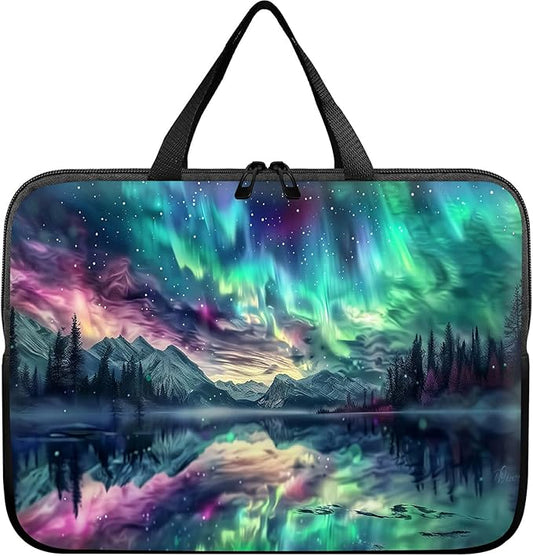 Universal Laptop Sleeve Tablet Case 12 inch, Aurora Landscape Slim Carrying Case Durable Handbag Travel Laptop Bag for Surface Pro 9 8 7/Laptop Go 2 3, MacBook Air 11/12
