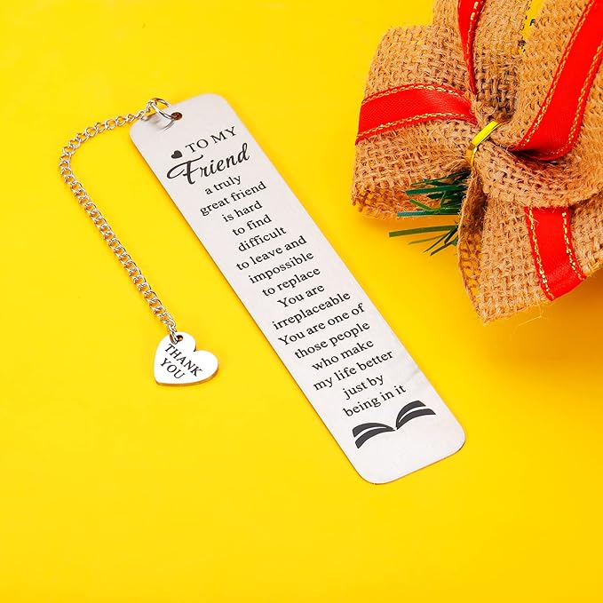 Friend Bookmark Gifts for Her Friendship Gifts for Women Female Friends Best Friend Birthday Graduation Farewell Gifts for Girl Teen Bestie Valentines Day Christmas Gifts for Book Lovers