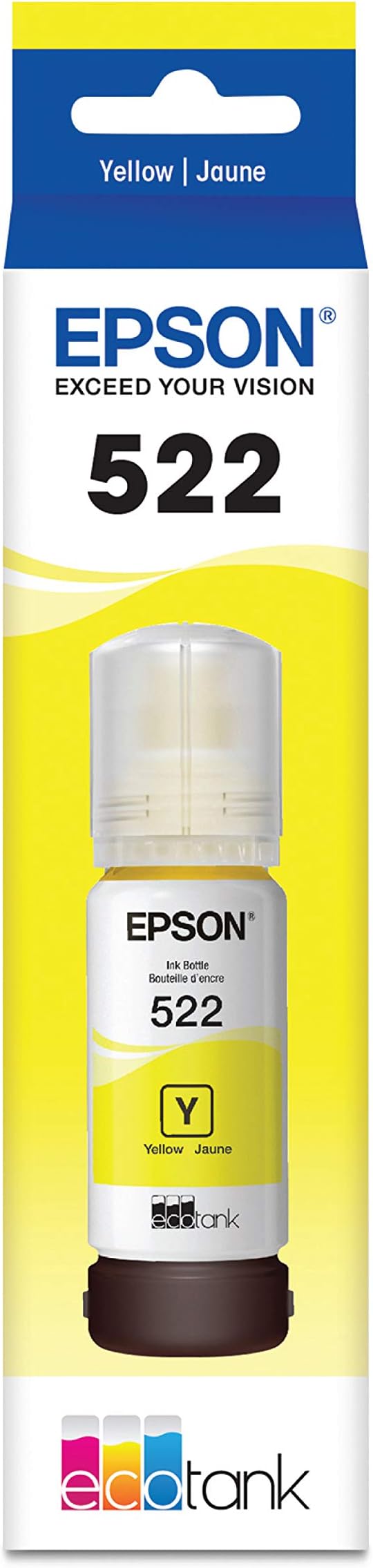 Epson EcoTank ET-15000 Wireless Color All-in-One Supertank Printer with Scanner & 522 EcoTank Ink Ultra-high Capacity Bottle Yellow (T522420-S) Works with EcoTank ET-2720