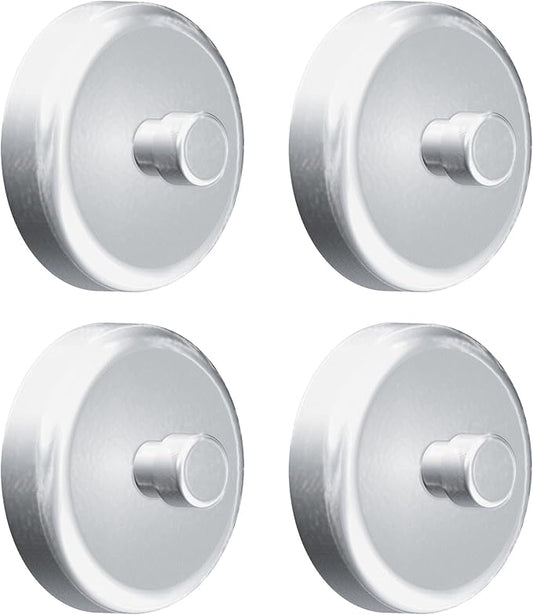 Kantek Mounting Magnets for Glove and Towel Dispensers, White/Silver, 1.5" Diameter, 4/Pack