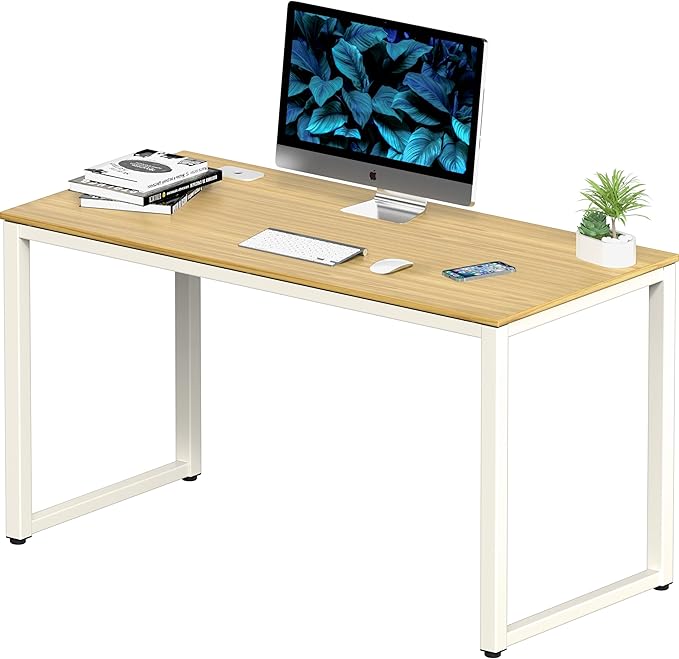 SHW 48-Inch Commercial-Grade Office Computer Desk, Oak
