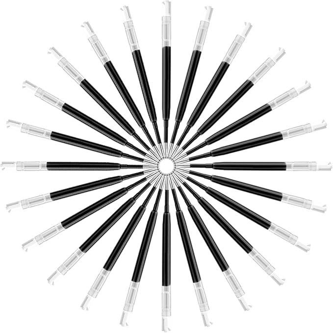 DunBong G2 Gel Ink Pen Refills, for Retractable Gel Pens, Gel Ink Rollerball Pens, 0.5mm Fine Point, Pack of 5 (Black)