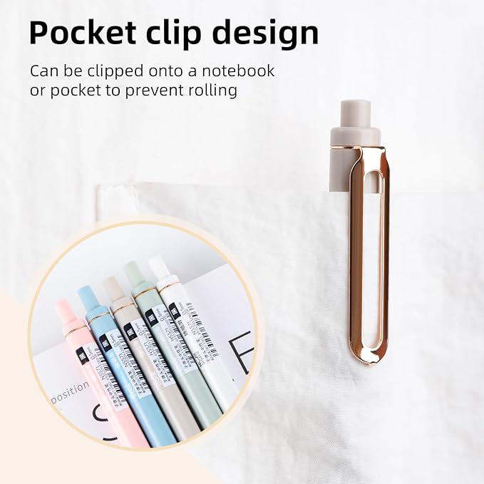 NUSIGN Gel Pens, 5 Pcs 0.5mm Retractable Quick Dry Black Ink Fine Point Rolling Ball Gel Pen, Smooth Writing No Bleed for Journaling Note Taking, Home School Office Supplies