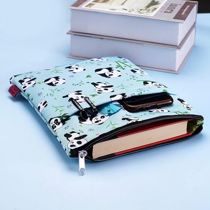 Book Sleeve for Book Lovers, Bookish Book Protector, Book Covers for Paperbacks, Washable Fabric, Book Sleeves with Zipper, Medium 11 Inch X 8.7 Inch