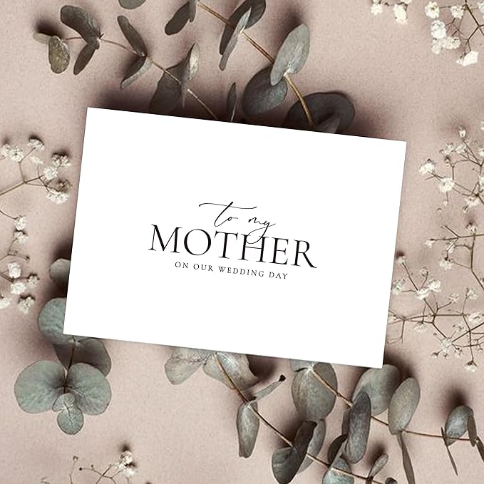 Wedding Day Card for Mother, Mother Of The Bride/Groom Gifts, To My Mother On Our Wedding Day. （Mother A）