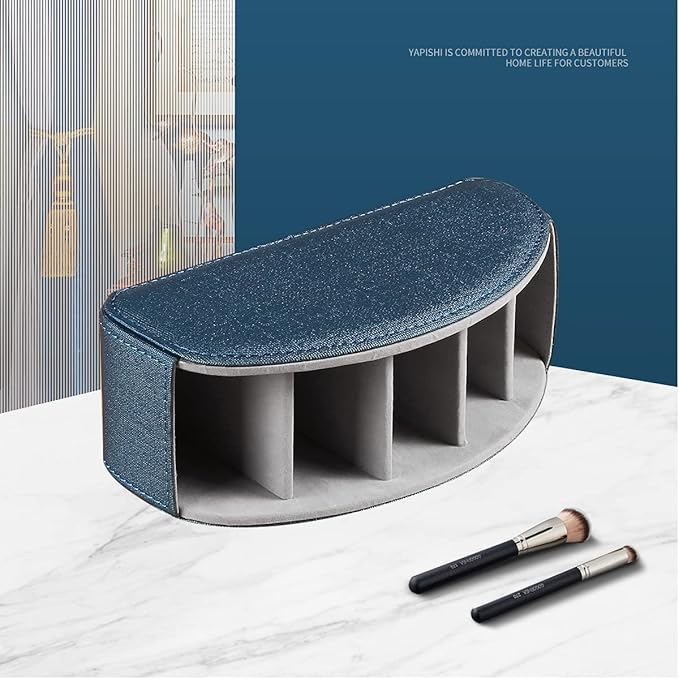 Remote Control Holder Leather TV Remote Caddy for Table, 5 Compartments Nightstand Organizer for Bedroom Accessories/Bedside Remotes/Media Controllers/Office Supplies, Decorations for Living Room