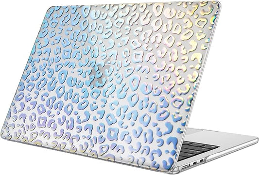 Fintie Case for MacBook Air 13.6 Inch A3113 A2681 (2022 2023 2024 Release) - Snap On Hard Shell Cover for MacBook Air 13.6" M2 M3 Chip with Liquid Retina Display and Touch ID (Leopard)