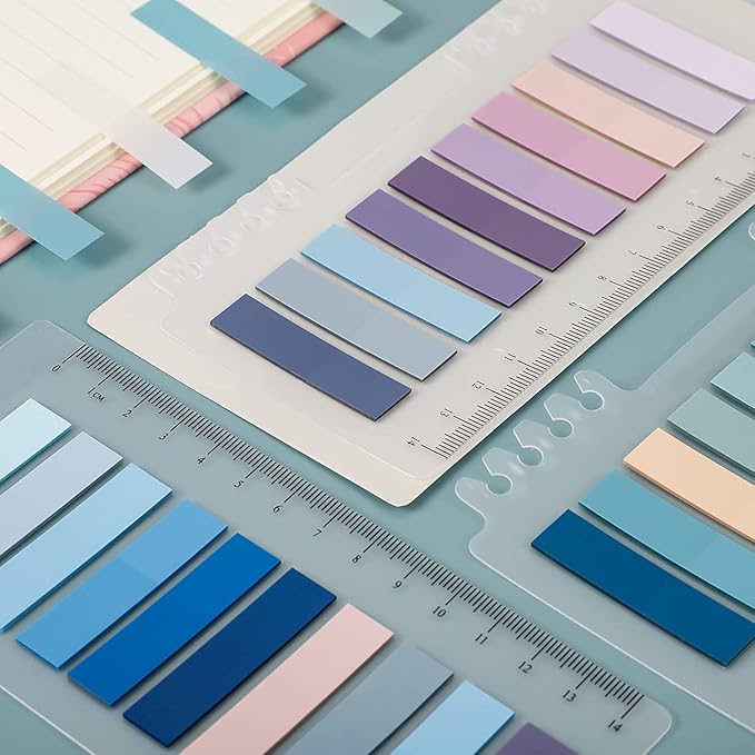 1200-Piece Sticky Tabs Book Tabs - 30 Colors Writable Morandi Sticky Tabs, Repositionable Color Page Markers - Transparent Sticky Note Tabs, Post Stick It Tabs, School Supplies, Index Tabs