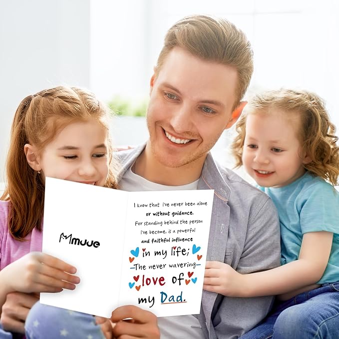 Funny Fathers Day Card Gift for Dad, Happy Birthday Gifts for Daddy from Daughter Son, Dad Birthday Card, Thank You Dad Card