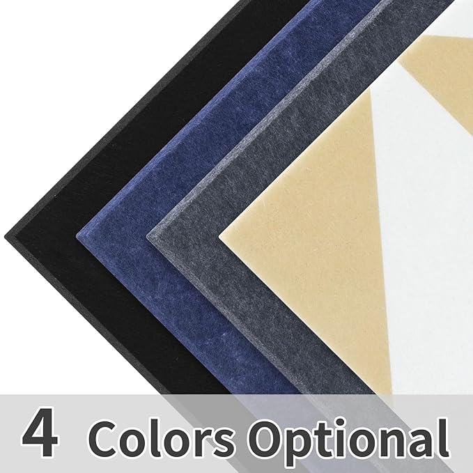 Smarpau Large Cork Board for Walls 48"x36" Black Cork Bulletin Board 12 Pack Felt Wall Tiles with Pushpins Pin Board Tack Board for Office Home Decoration