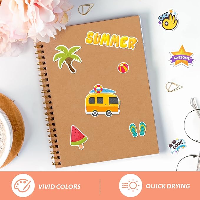 HTVRONT Printable Vinyl Sticker Paper - 8.5"x11" Glossy White printable vinyl for inkjet printer 25Pcs - 100 g Dries Quickly and Holds Ink Beautifully