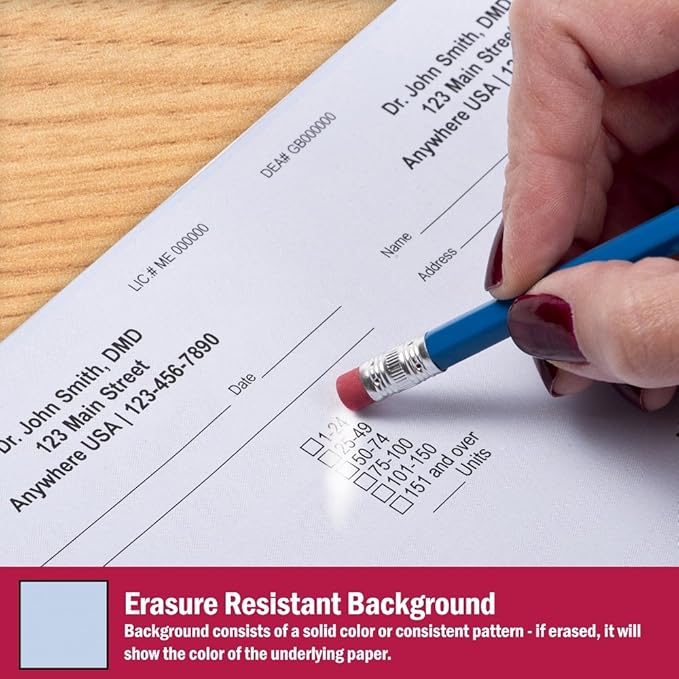 DocuGard Advanced Medical Security Paper for Printing Prescriptions and Preventing Fraud, CMS Approved, 7 Security Features, Laser and Inkjet Safe, Blue, 8.5 x 11, 24 lb., 500 Sheets (04545)