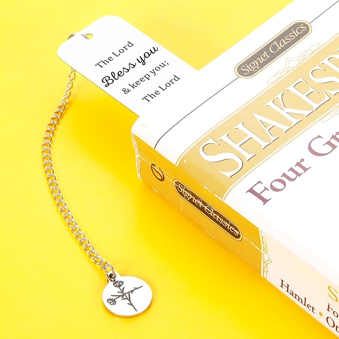 Baptism Gifts for Girls Kids, Inspirational Religious Cross Bookmark Gifts for Boss Lady Women Her Graduation Catholic Birthday Christmas Christian Church Gifts for Her