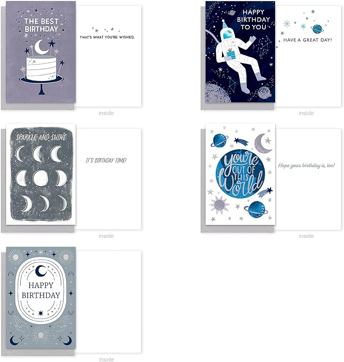 American Greetings 10-Count All Occasions Card Bundle with Envelopes- Birthday, Congrats, Support, Friendship, Thank You, and Sympathy