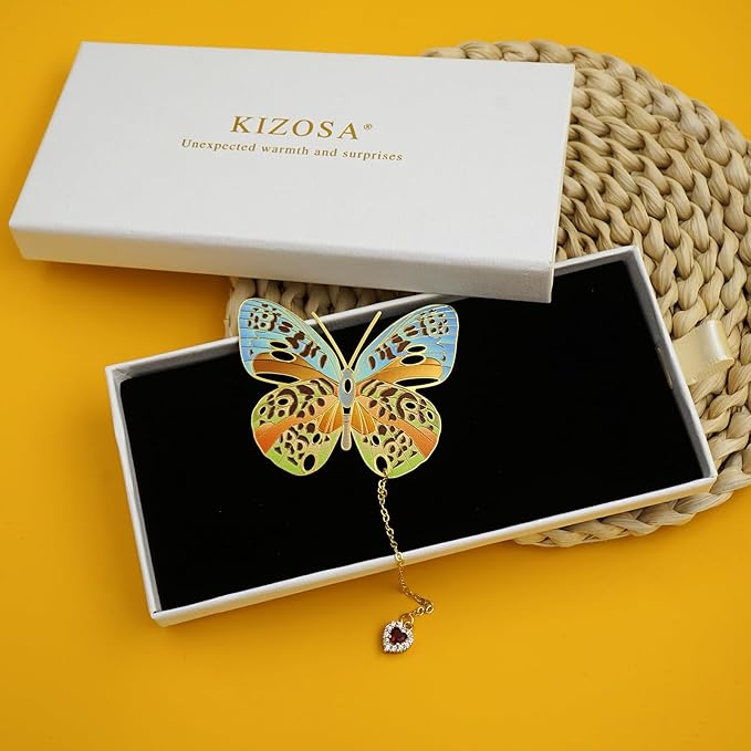 Butterfly Bookmarks for Women,Metal Bookmark,Unique Gifts Book Markers for Women Book Lovers,Teacher Appreciation Gifts,Valentine Mother's Day Christmas New Year Birthday Gift (03-Spotted)
