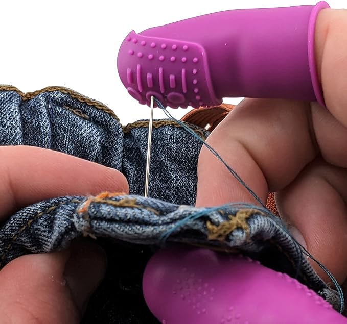 Finger Protectors | X-Thick Protection (3) - Medium Index | Standard Size Small (3) Medium (3) | Silicone Non-Stick Covers Hot Glue | Sewing | Wax Arts | Adhesives | Scrapbooking | Sticky Stuff