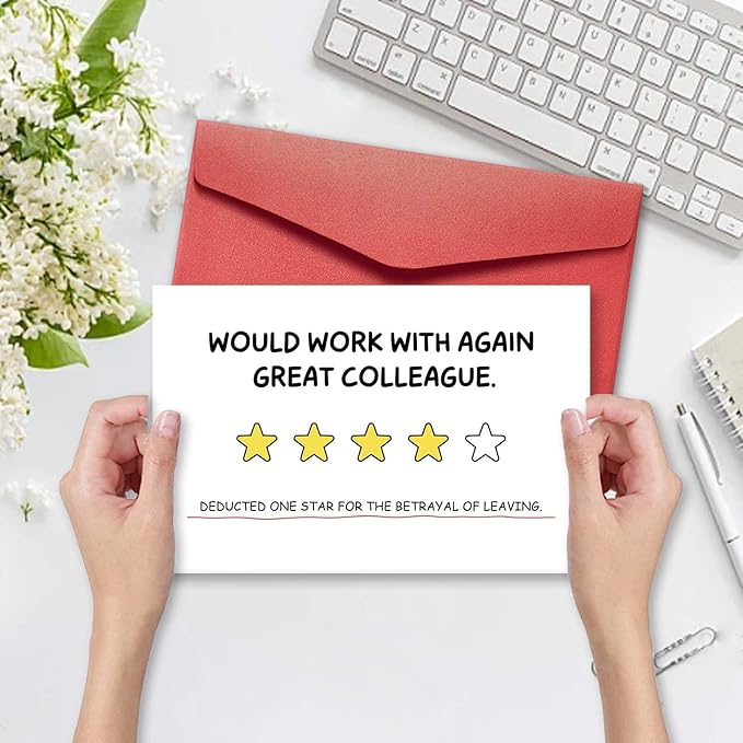 Coworker Leaving Card, Hilarious Farewell Card, Retirement/Goodbye Gift Card, New Job Congratulation Card, Good Luck Card, Starting A New Chapter Card