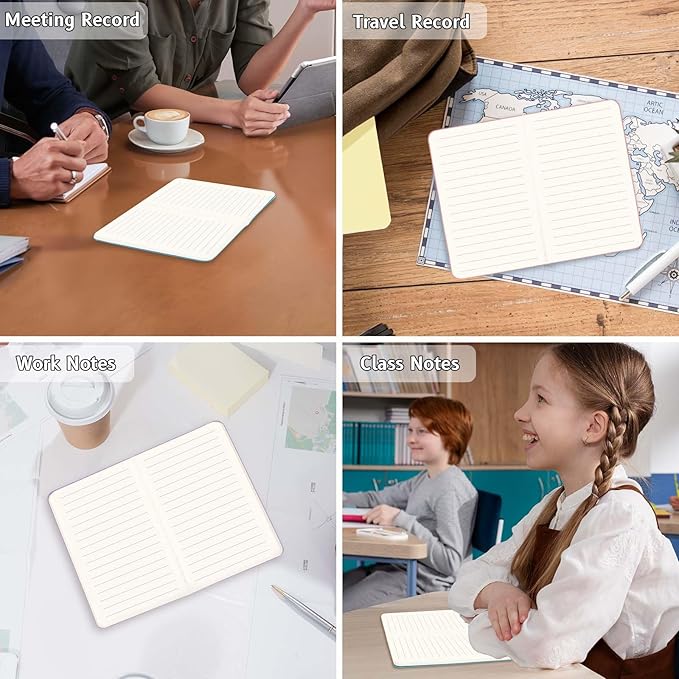 16PCS Mini Notebooks Bulk, 3.5" x 5.5", 16 Color, 60 Pages Lined Paper Small Pocket Notebook Set, Mini Journal Memo Notepads for Kids, Students, Traveler, School Office Supplies