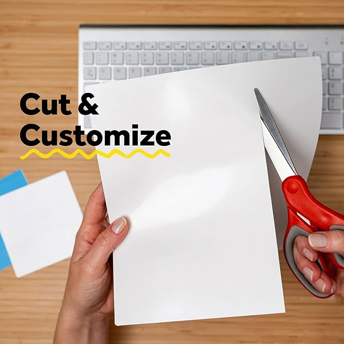 Post-it Dry Erase Sheets, 7 in x 11.3 in, Sticks Securely and Removes Cleanly