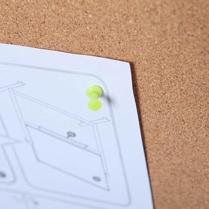 VIZ-PRO Cork Notice Board, 36 X 24 Inches, Cork Bulletin Board with Black Aluminium Frame