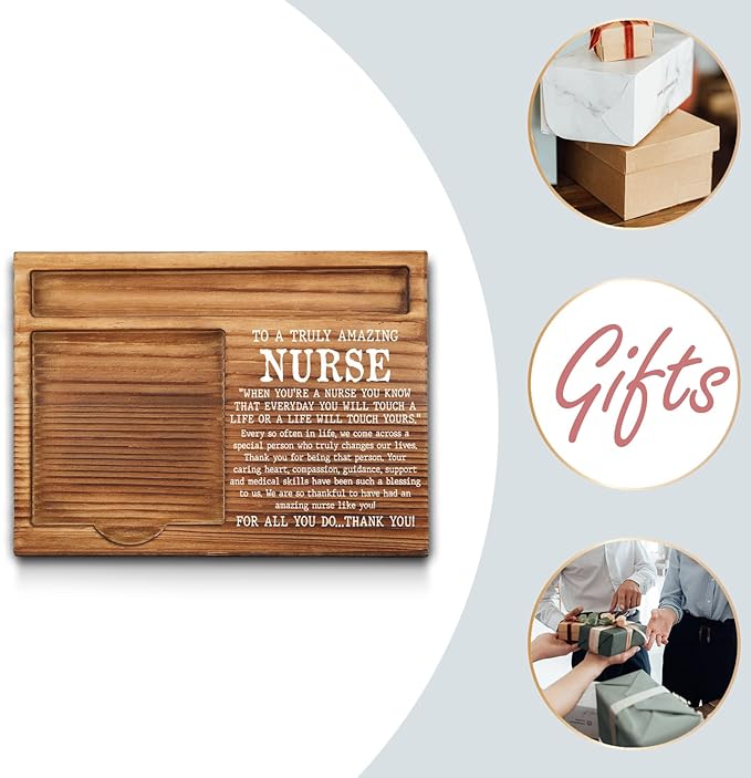 Nurse Sticky Note Holder, Thank You Nurse Gifts, Nurse Appreciation Gifts, Nurse Station Office Desk Self-Stick Note Pad Holders GSH333