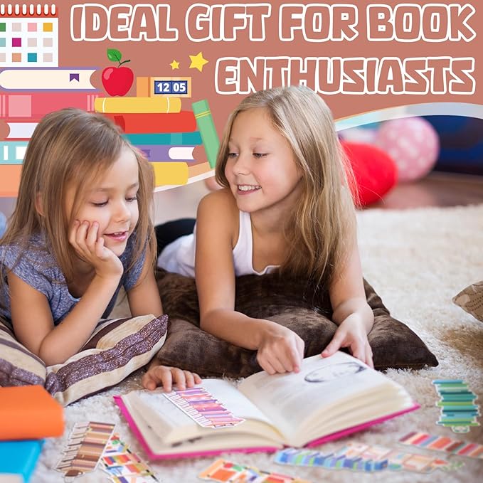 150 Pcs Book Tracker Bookmarks Bulk 6.3 x 1.97 Inch Bookshelf Design Bookmarks Paper Book Tracking Bookmark Double Sided Reading Page Markers for Book Lovers Students School (Book)