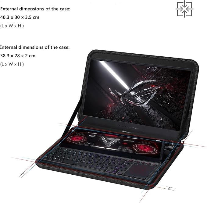 Smatree Laptop Sleeve for ASUS ROG Strix Scar 16 2024/Strix G16 2024, for ROG Zephyrus Duo 15 SE 2021, for ExpertBook B5 OLED/B5 Flip OLED, ProArt Studiobook 16 OLED H7600/Pro 16 OLED W5600 laptop Bag