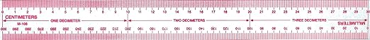 Westcott Metric Ruler, 30cm, Transparent (M-108)