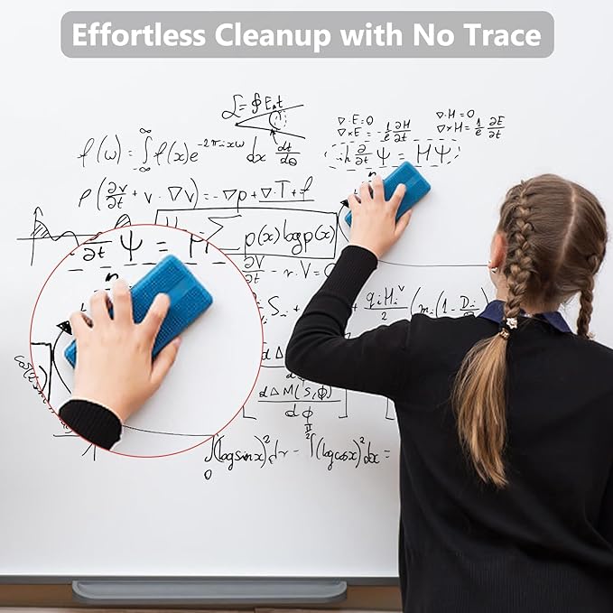 SFAIH Fine Tip Dry Erase Markers - 12 Pack Blue Whiteboard Erasable Markers Bulk for Kids Adults, Ideal for Classroom School Office Home Use on White Board, Non-Toxic Easy Clean