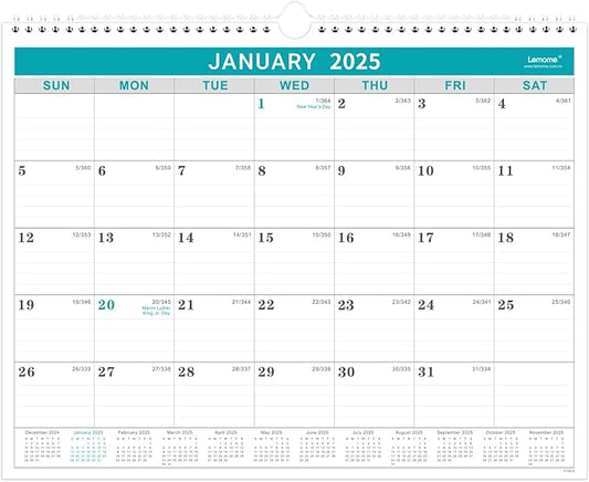 Calendar 2025, 12 Months Wall Calendar 2025 from January 2025 to December 2025,11.5" x 14.6", 2025 Calendar with Julian Date
