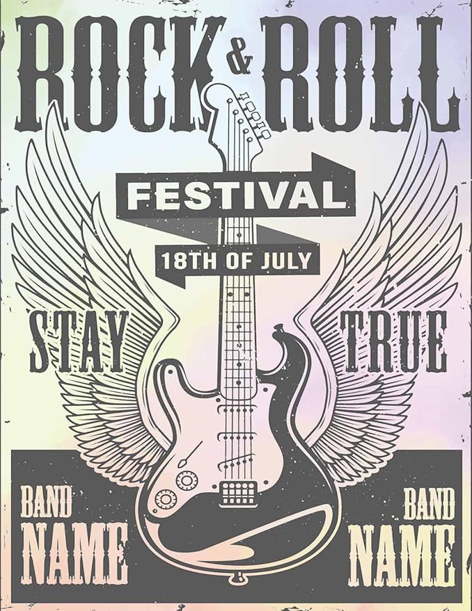 Watercolor Styles Aesthetic Stationery Paper, 8.5 x 11 In, 60 Sheets, Double Sided, Colorful Pretty Decorative Scrapbook / Writing Paper, Printer Friendly for Invitations