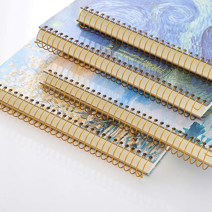 Van Gogh Notebook Hardcover Spiral Notebook Art Journal 10.6" x 7.3" 300 Pages Spiral Wide Ruled Notebook, Notebooks for Work,Gifts,Office,School