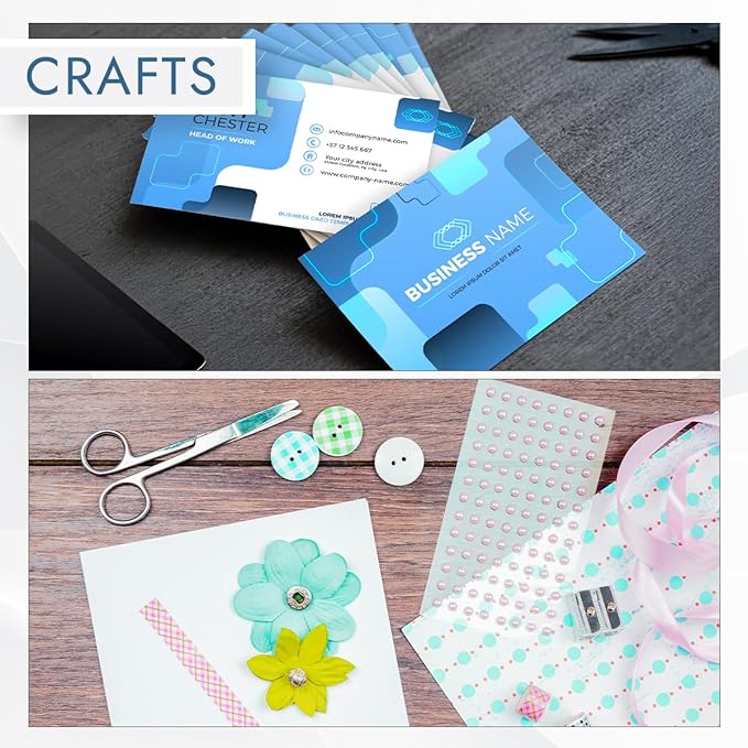 MOS Off White Cardstock Paper - 8.5" x 11" Heavy Card Stock (110 Sheets) - For Crafting, Resume Paper, Business Cards, Invitations, Menus & Certificates - Smooth Finish, Printer-Friendly