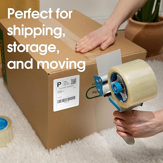 SPARTAN INDUSTRIAL - 2" X 60 yd Clear Shipping Tape Rolls - 24 Rolls of Heavy Duty Box Tape for Moving, Packing, Shipping, Storage - 2.7 Mil