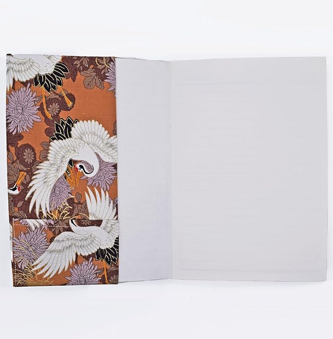 BLBMH Book Covers for Paperbacks Book Cover Fit for 5.5x8.2 inch Adjustable Book Sleeve Cover for A5 Books Softcover Protector for Notebook Planner -Crane