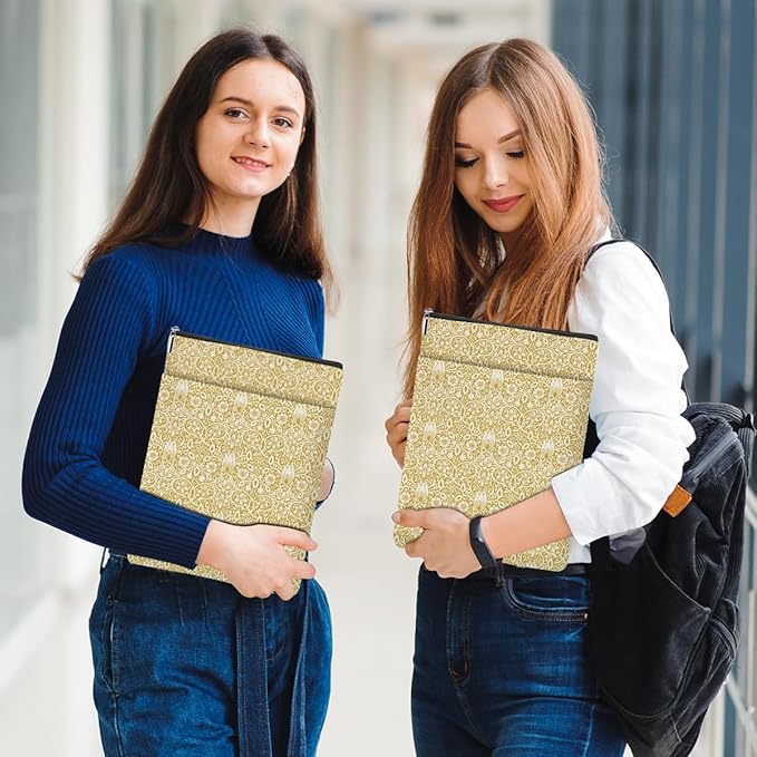 Retro Floral Book Sleeve Book Cover Classic Flower Book Protector with Zipper Christmas Birthday Book Club Gifts Book Accessories for Women Bestie Cousin Librarian Girls Bookish Book Lovers Gifts